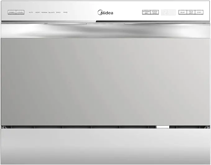 Midea 22" Portable Countertop Dishwasher with 6 Washing Cycles